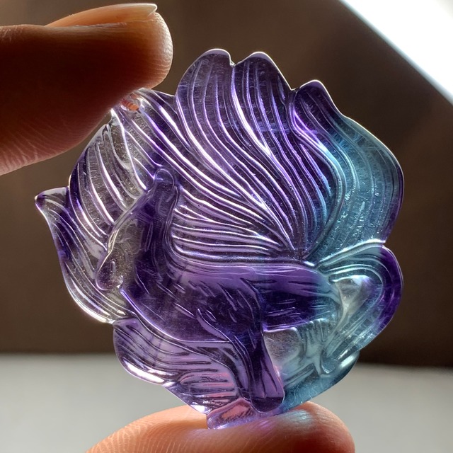 2.九尾狐☆狐フローライト ペンダントトップ