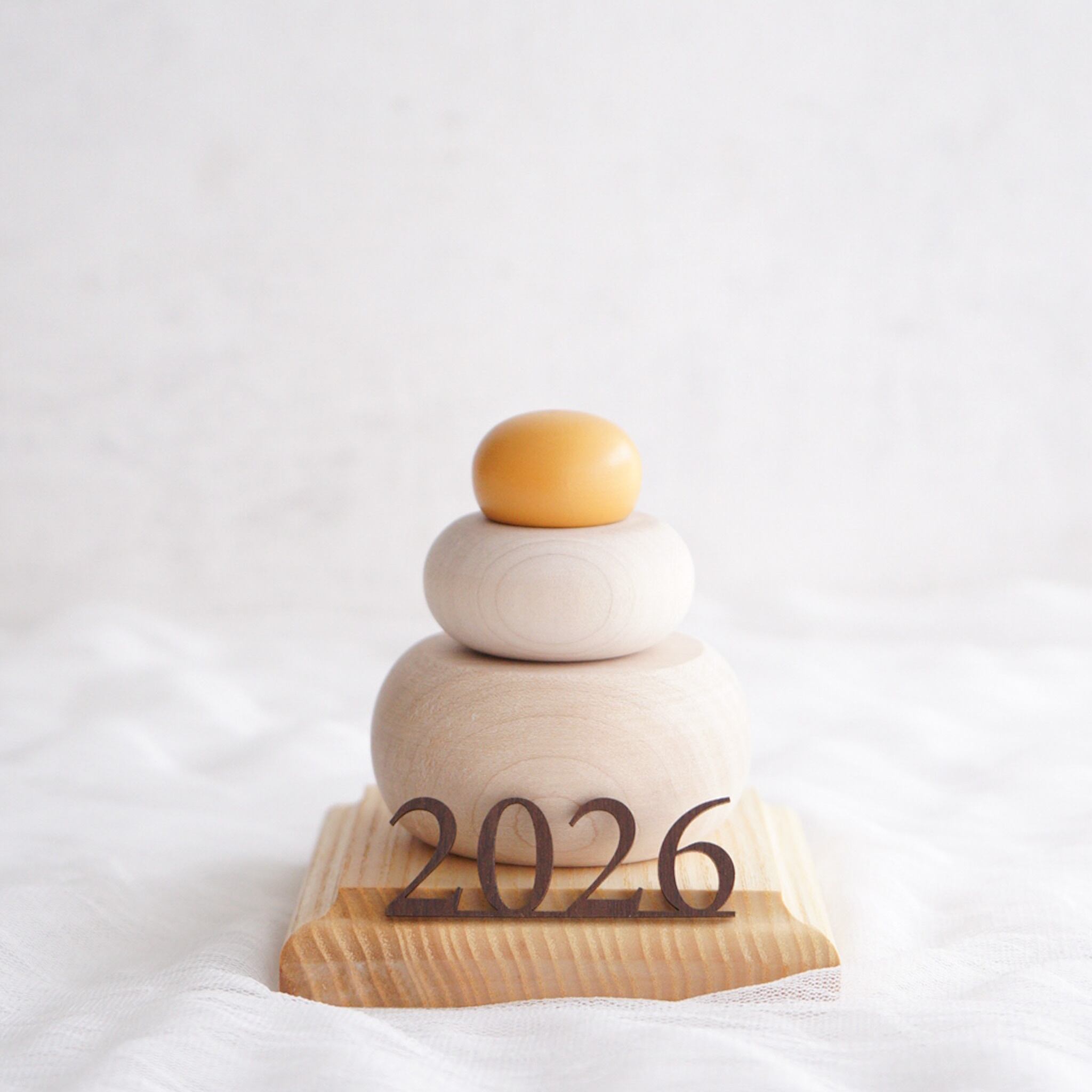 T007 【 鏡餅 】 木製鏡もち お正月 正月飾り 新年 / 2026バナー・収納