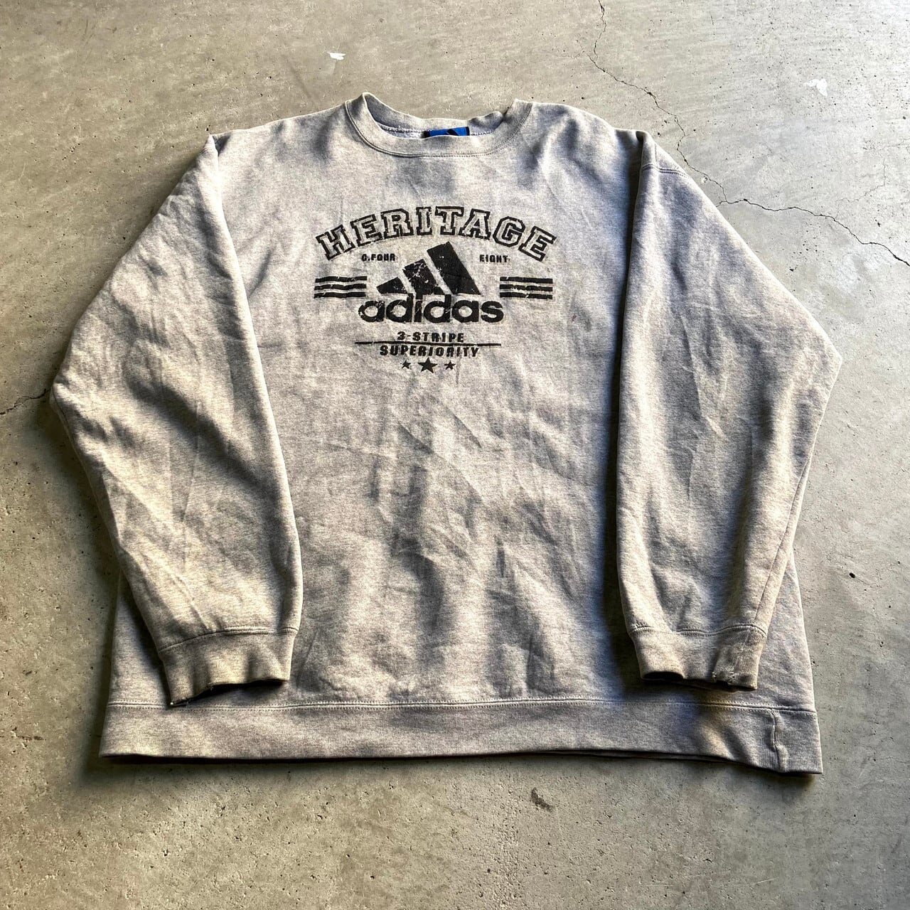 90s adidas ビッグ ロゴ プリント スウェット トレーナー L / 90年代 