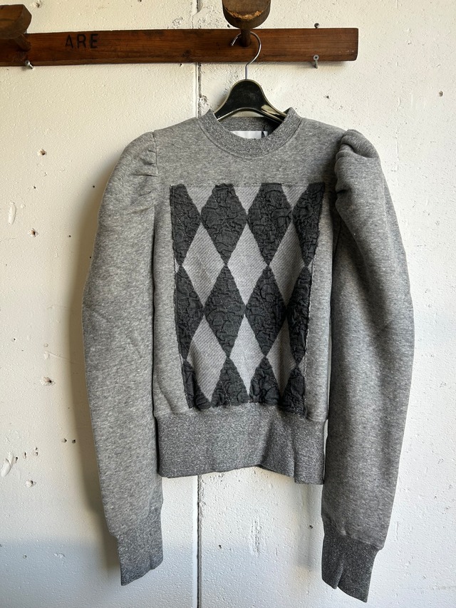 naokitomizuka  argyle knit docking sweat