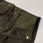 MILITARY タイガーカモ リザードカモ 迷彩 ミリタリー カーゴパンツ 42/88cm /オールド/ビンテージ/BRASS DDHOOK/ボタンフライ