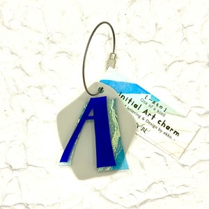 グロス♢イニシャルチャーム [ A ] Blue × Blue × Grey
