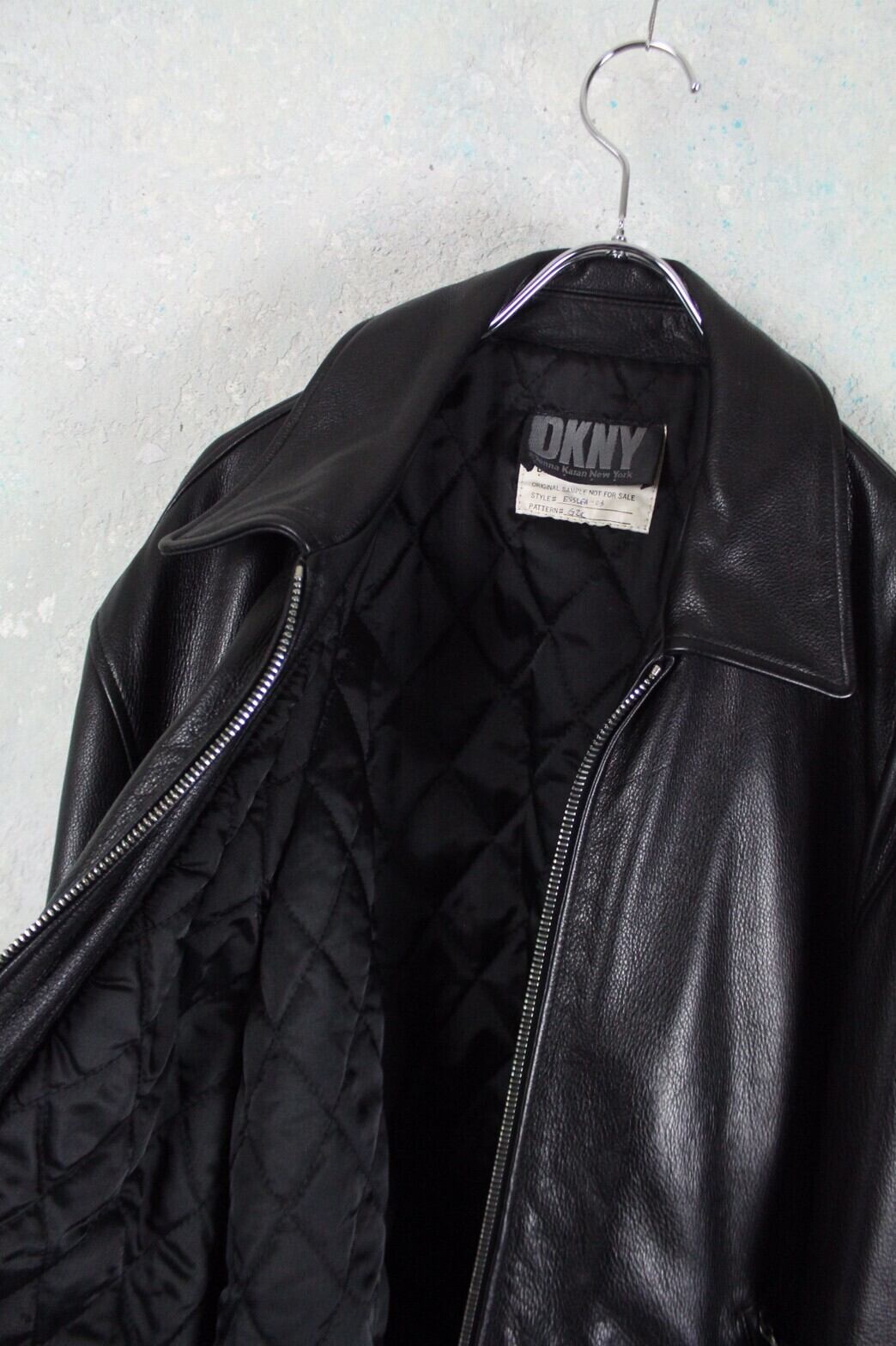 DKNY リアルレザー スイングトップブルゾン【FF-3368】 | cv