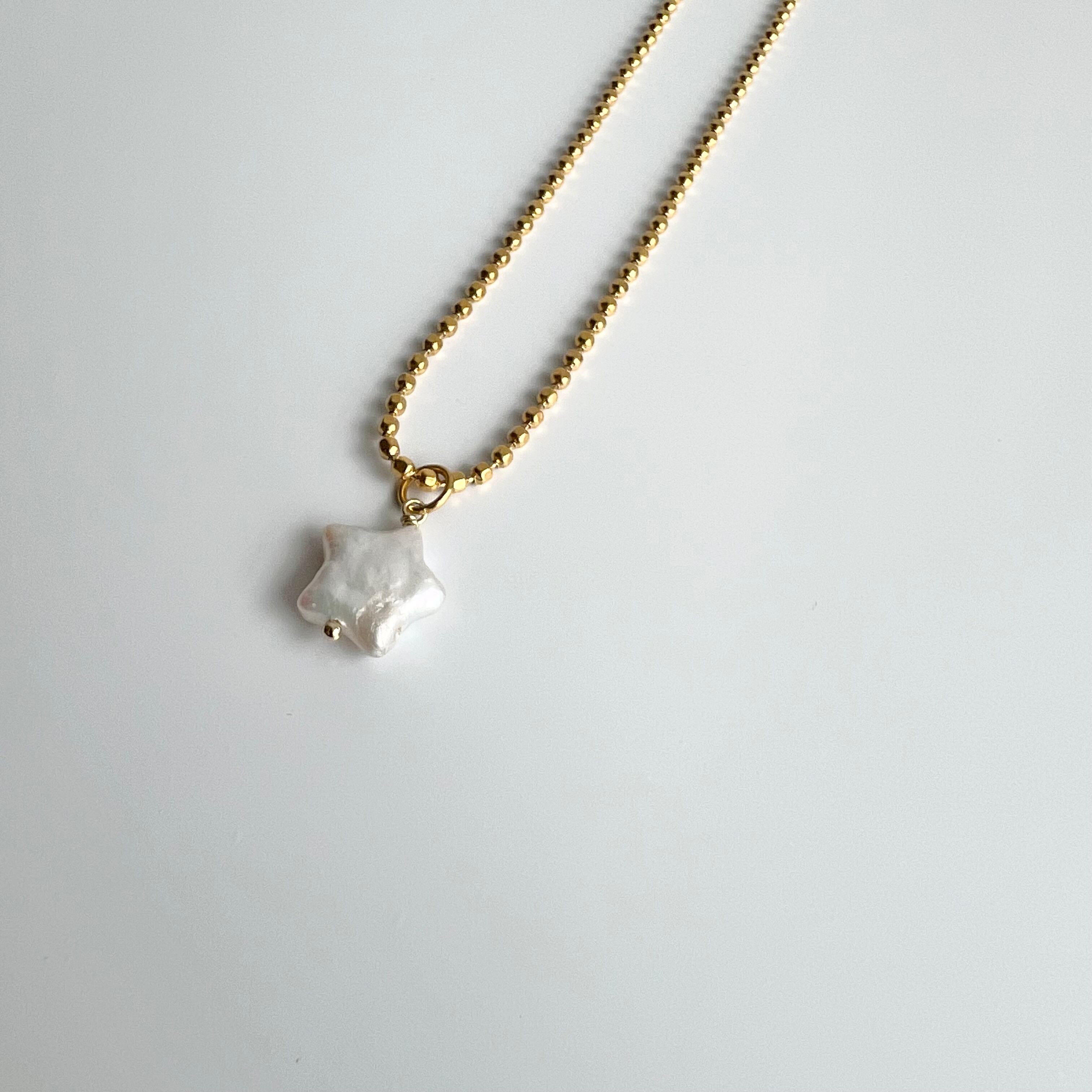 星の淡水パールネックレス | Handmade Accessory MU