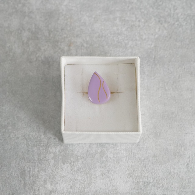 雫　shizuku  pin badge purple