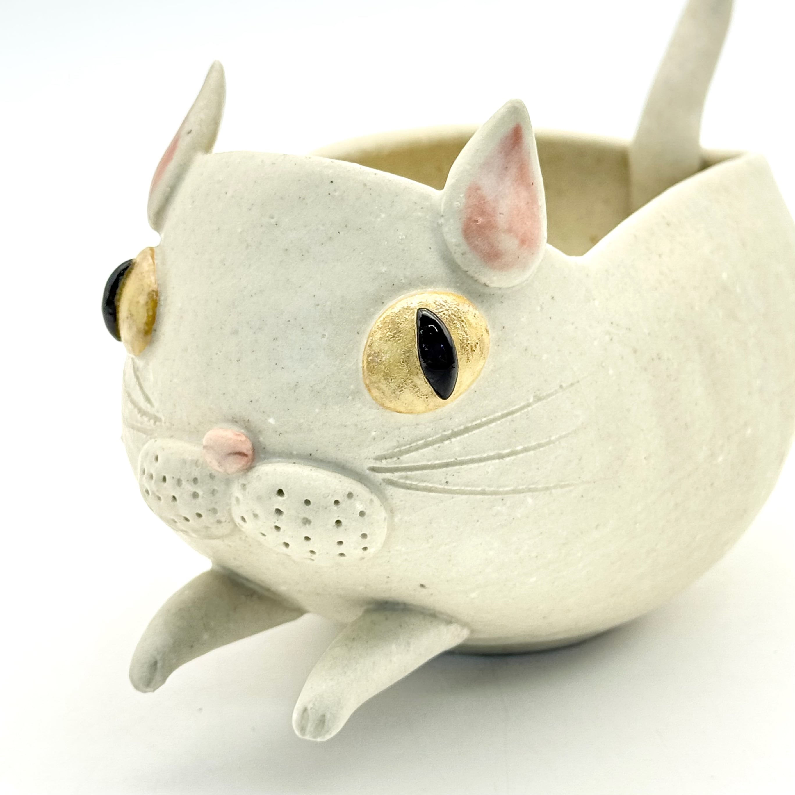 白ねこ 蚊遣り［八木下裕］ | 24to3［西富陶磁器オンラインストア
