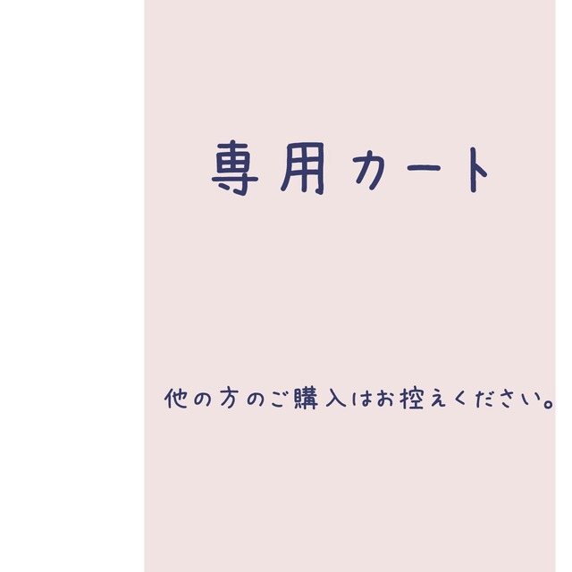 予約者様　専用カート　刺繍パネル