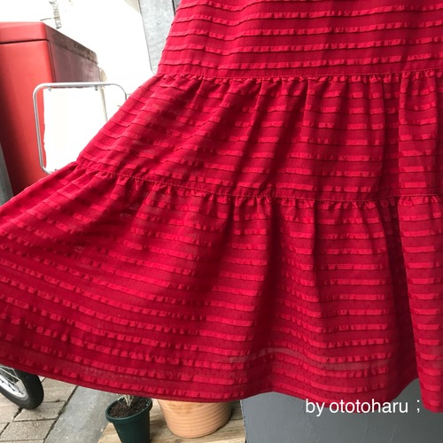 レトロvintage  ミモレ丈スカート