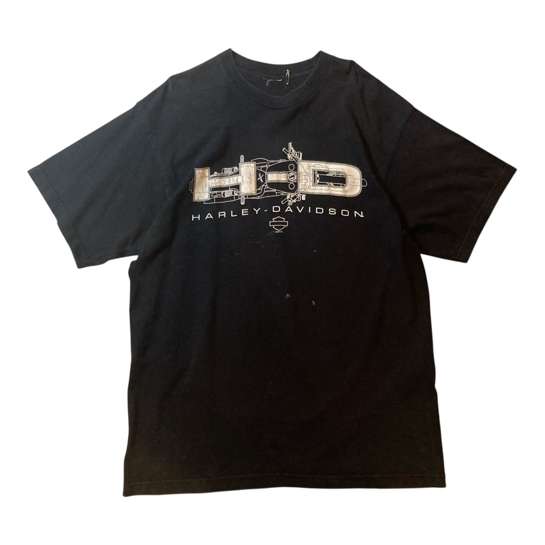 R*Y様 Harley Davidson ハーレー Tシャツ ブラック フェード E918】2007 Harley-Davidson H-D print black T-sh / ハーレー