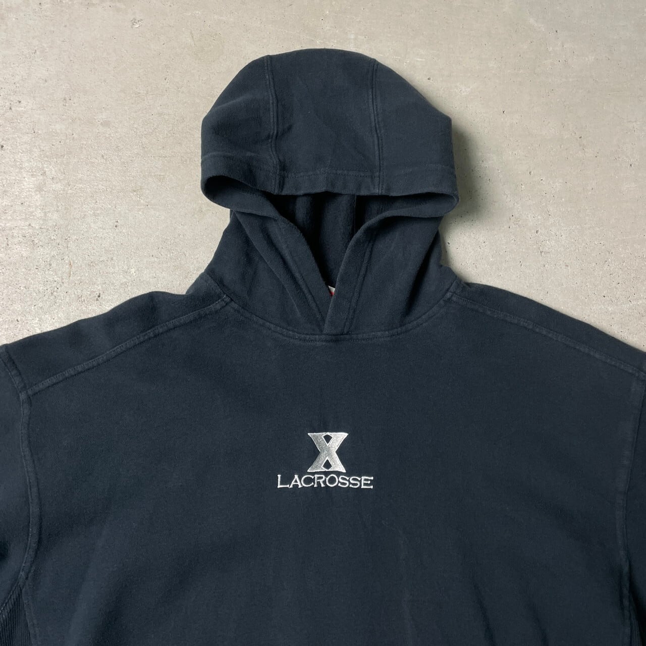 00年代 NIKE TEAM ナイキ X LACROSSE スウェットパーカー センターロゴ 
