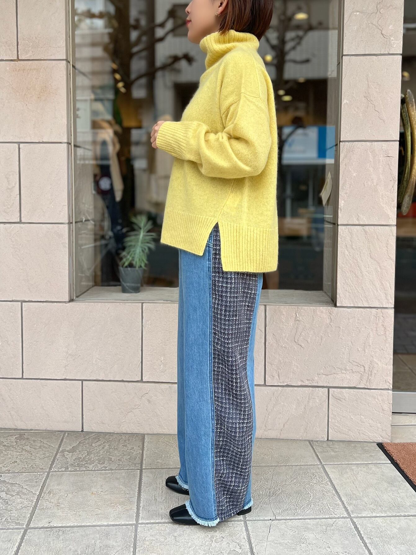 CYAN TOKYO / ツイードコンビワイドデニム | anouk