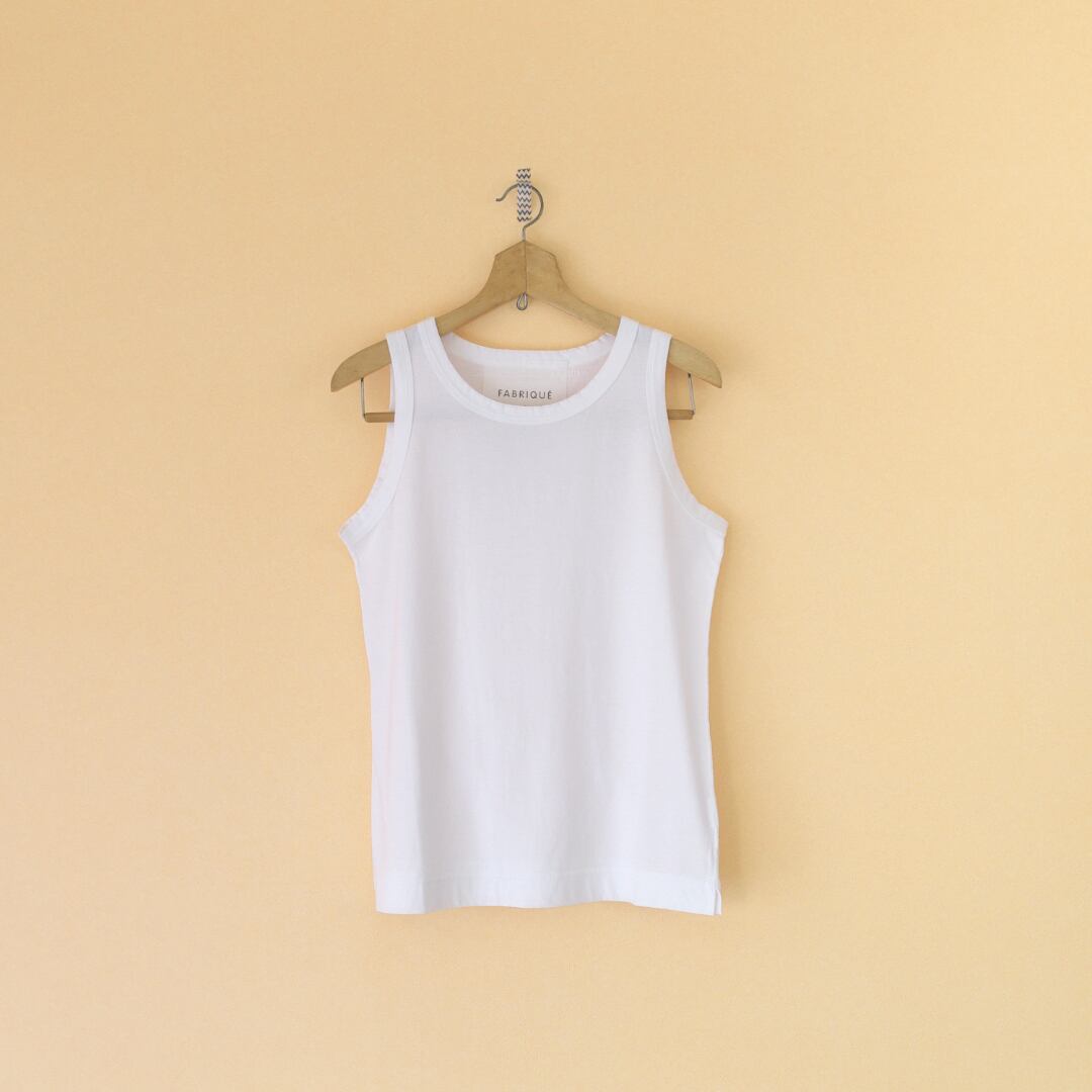 Fabrique en planete terre ファブリケアンプラネテール オリジナル天竺ベーシックタンクトップ