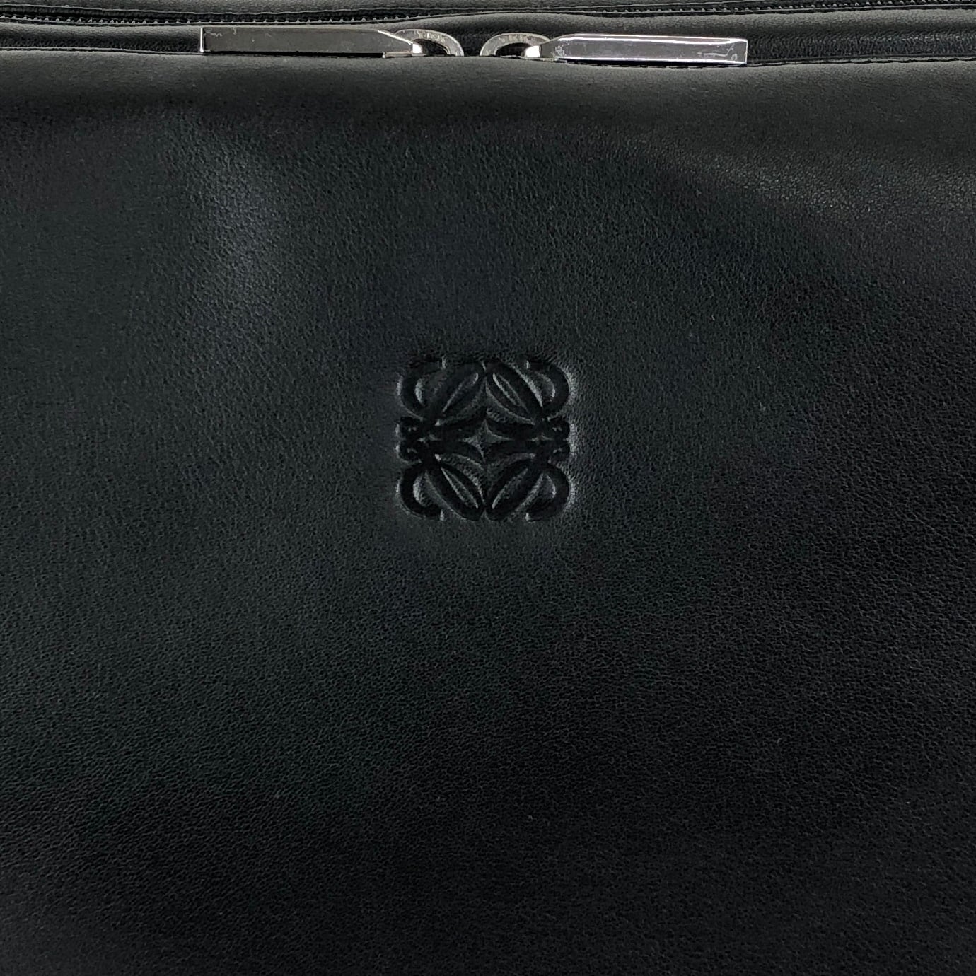 LOEWE ロエベ ショルダーバッグ ブラック アナグラム レザー vintage