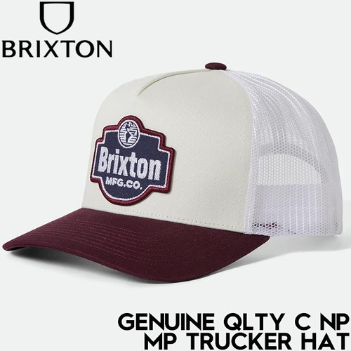 BRIXTON ブリクストン GENUINE QLTY C NP MP TRUCKER HAT - OFF WHITE/PORT メッシュキャップ 帽子 11899 25HO 日本代理店正規品
