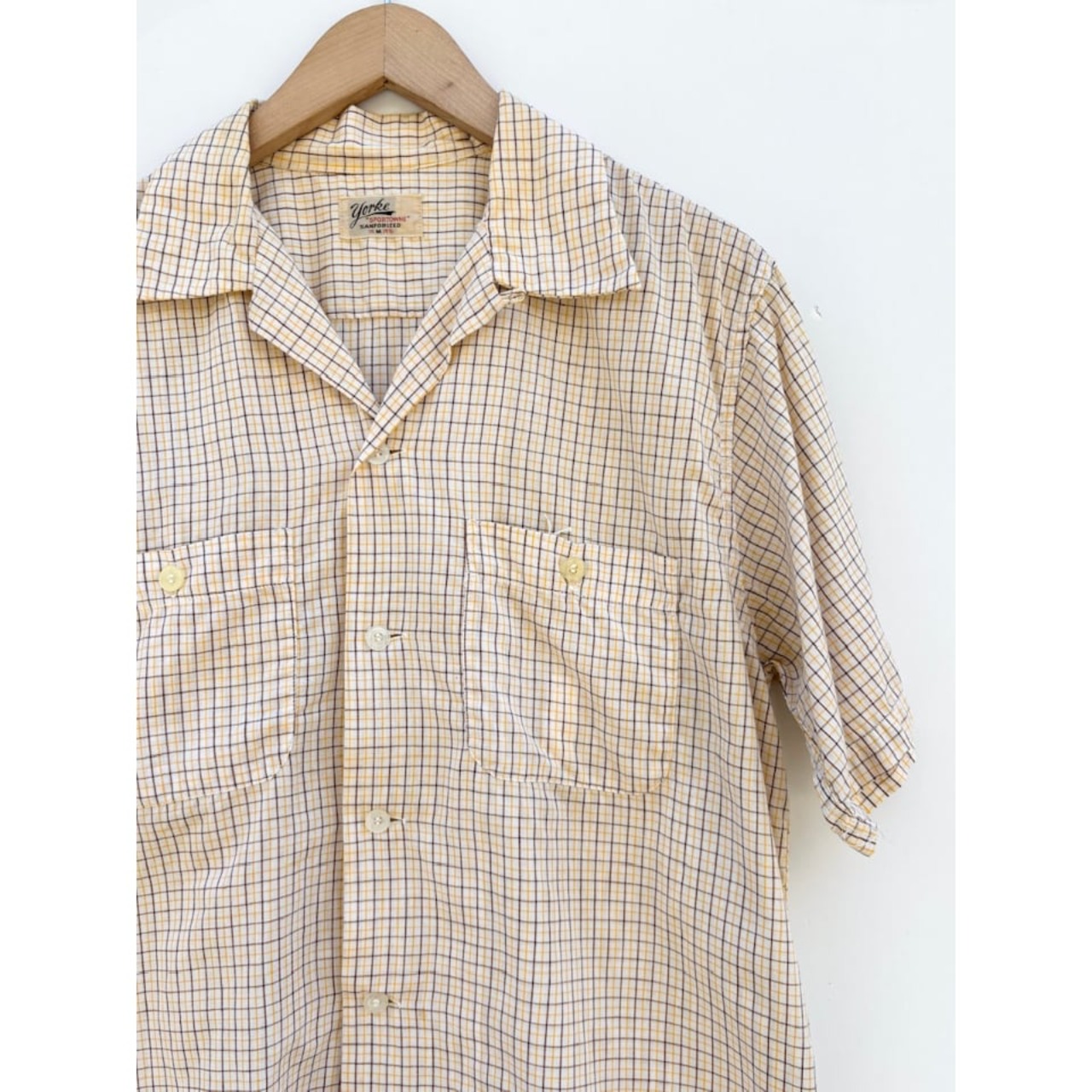50s Yorke S/S OPEN COLLAR SHIRT Size M