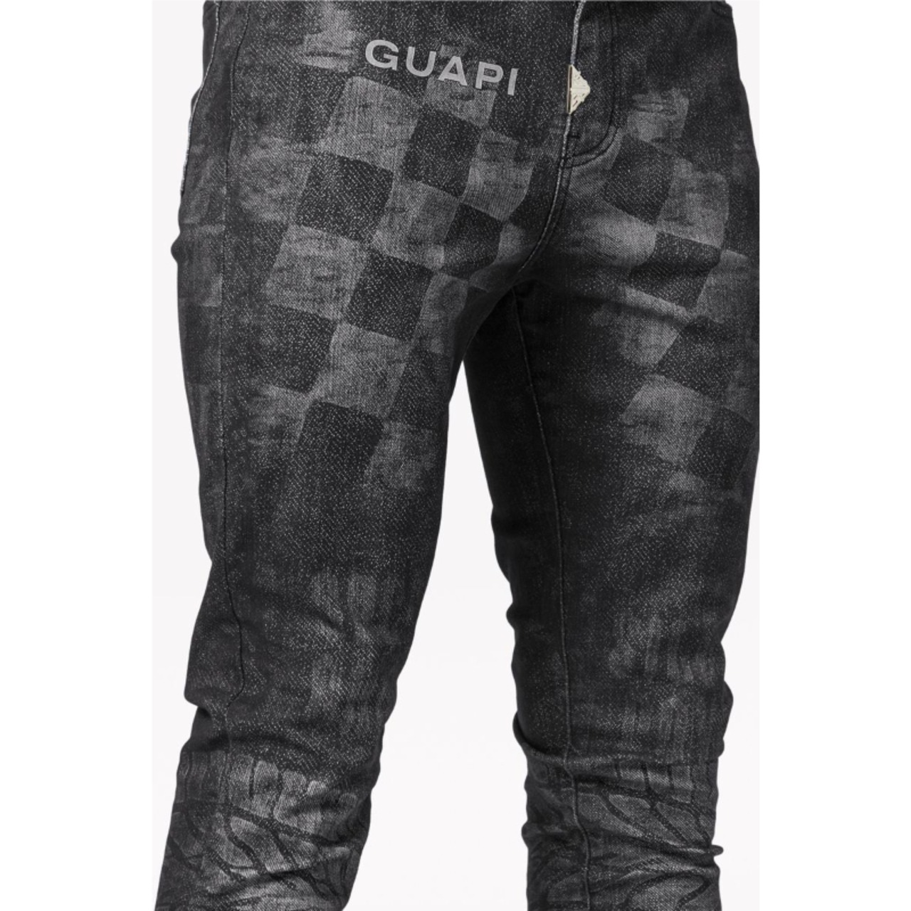 GUAPI / obsidian black racer denim V1