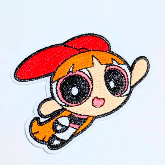 再入荷! 送料無料! ★刺繍アイロンワッペン★【 The Powerpuff Girls ( パワーパフガールズ ) 】ブロッサム〚アメリカン雑貨 アメトイ〛