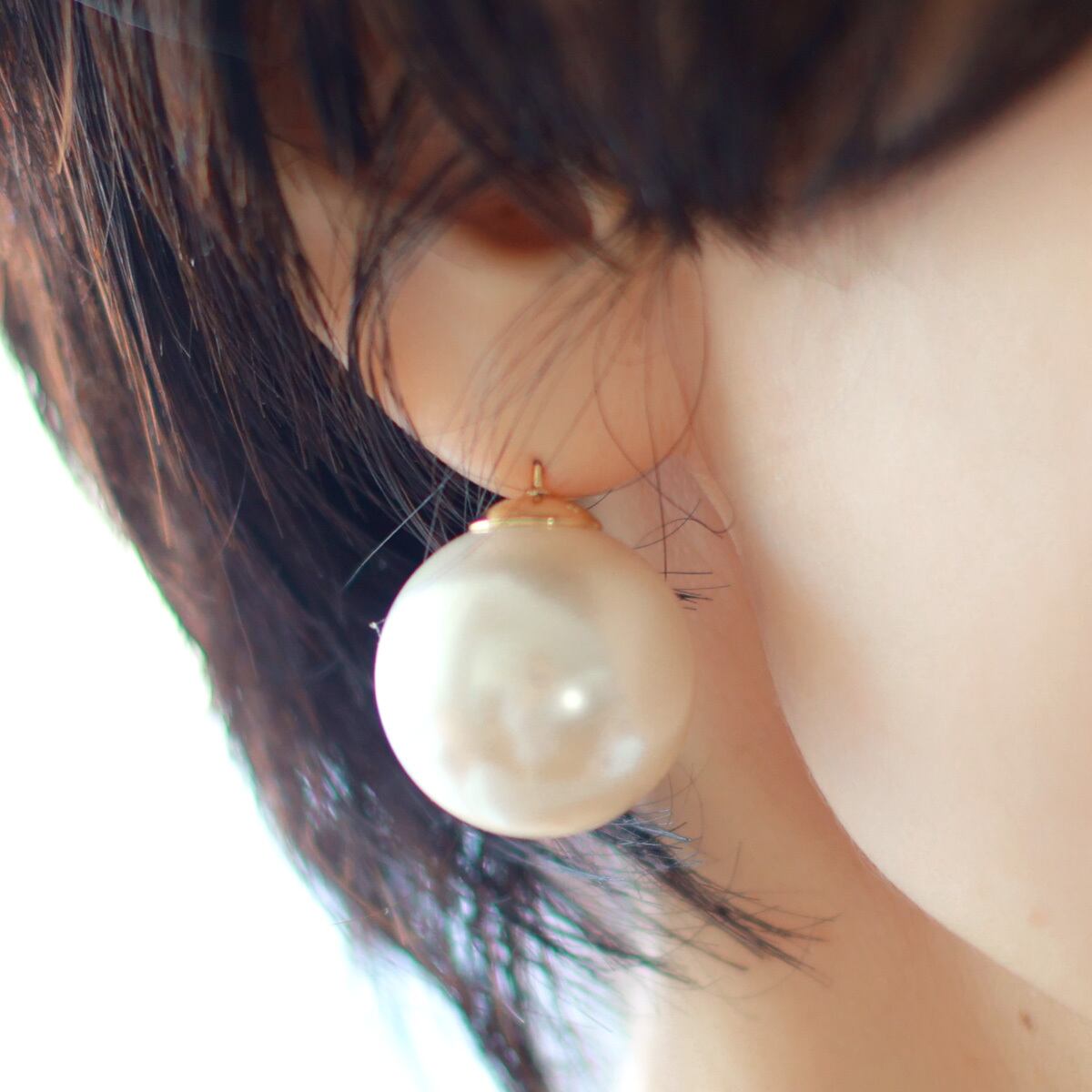 Nothing And Others (ナッシングアンドアザーズ) ビッグパール ピアス =Big Pearl Pierce=