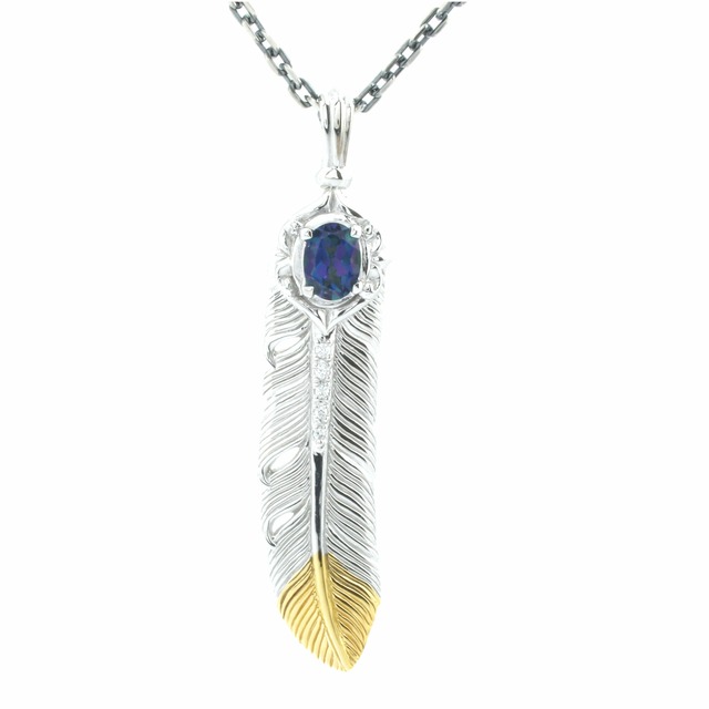 イカロスフェザーペンダント(ラージ) ACP0291　Icarus Feather Pendant (Large) シルバーアクセサリー Silver Jewelry Brand