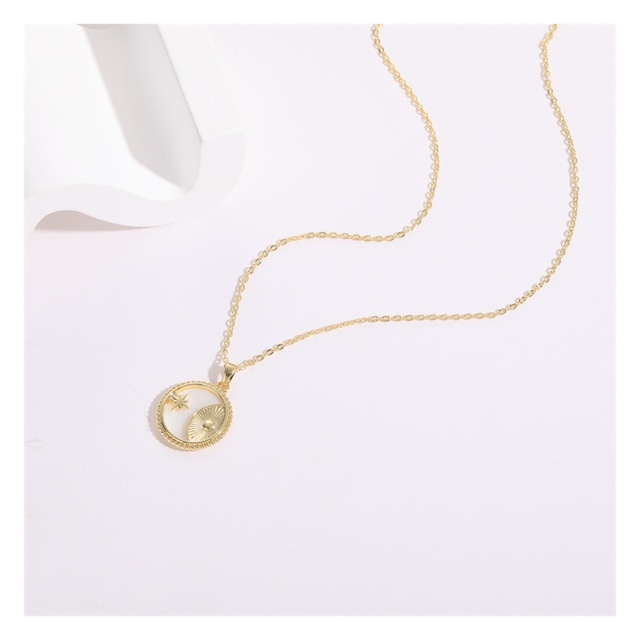 316L Moon Perl Necklace
