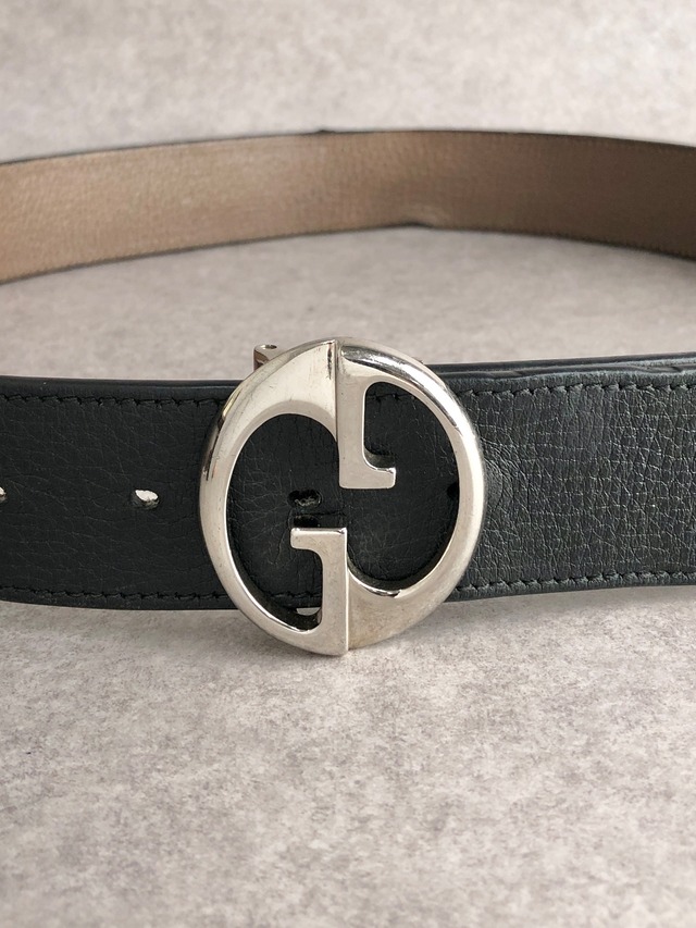 GUCCI グッチ ベルト ブラウン GGモチーフ レザー vintage ヴィンテージ オールド amt6we