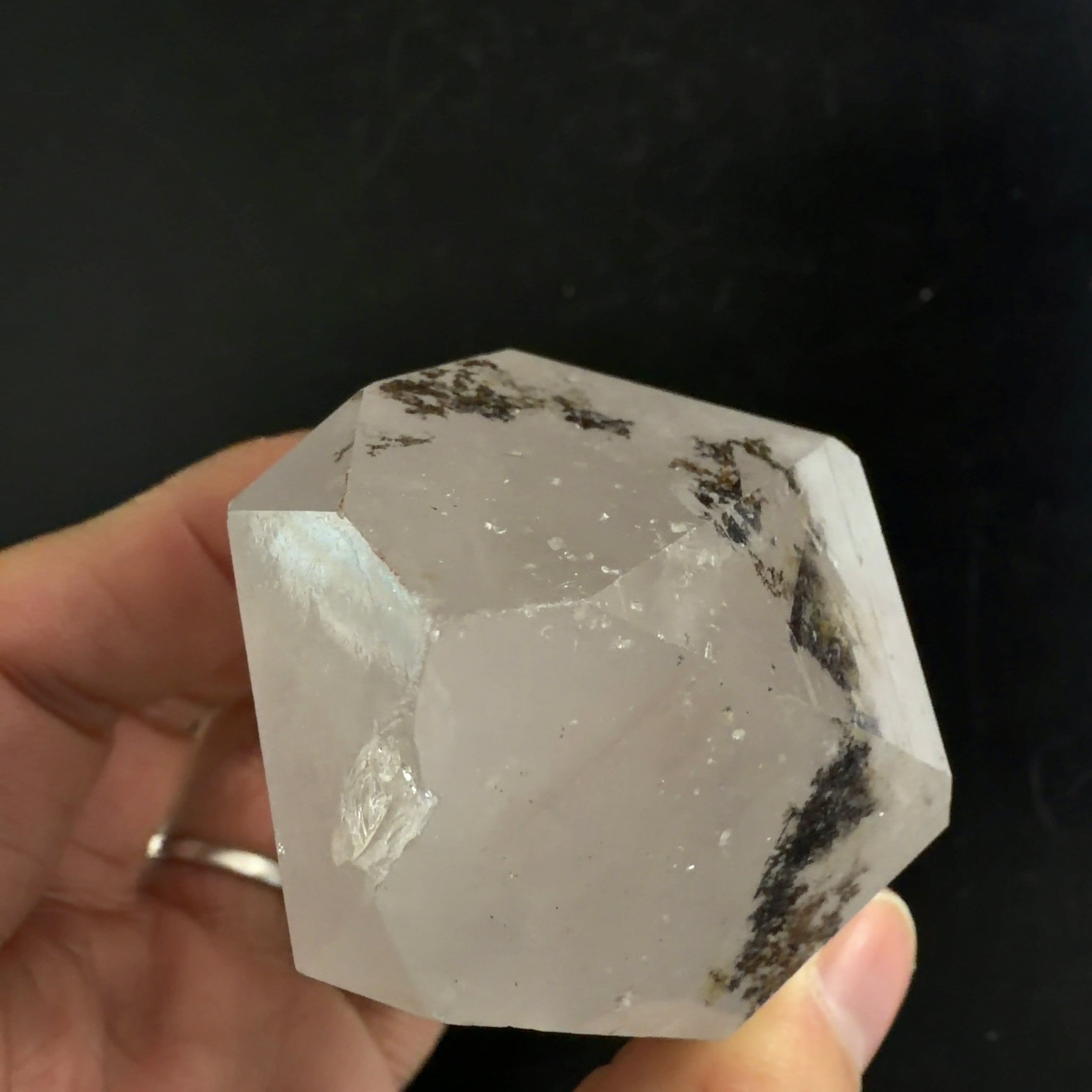 E33045】セルフヒールド 両錐 水晶 クォーツ ヒマラヤ水晶 ヒマラヤ産