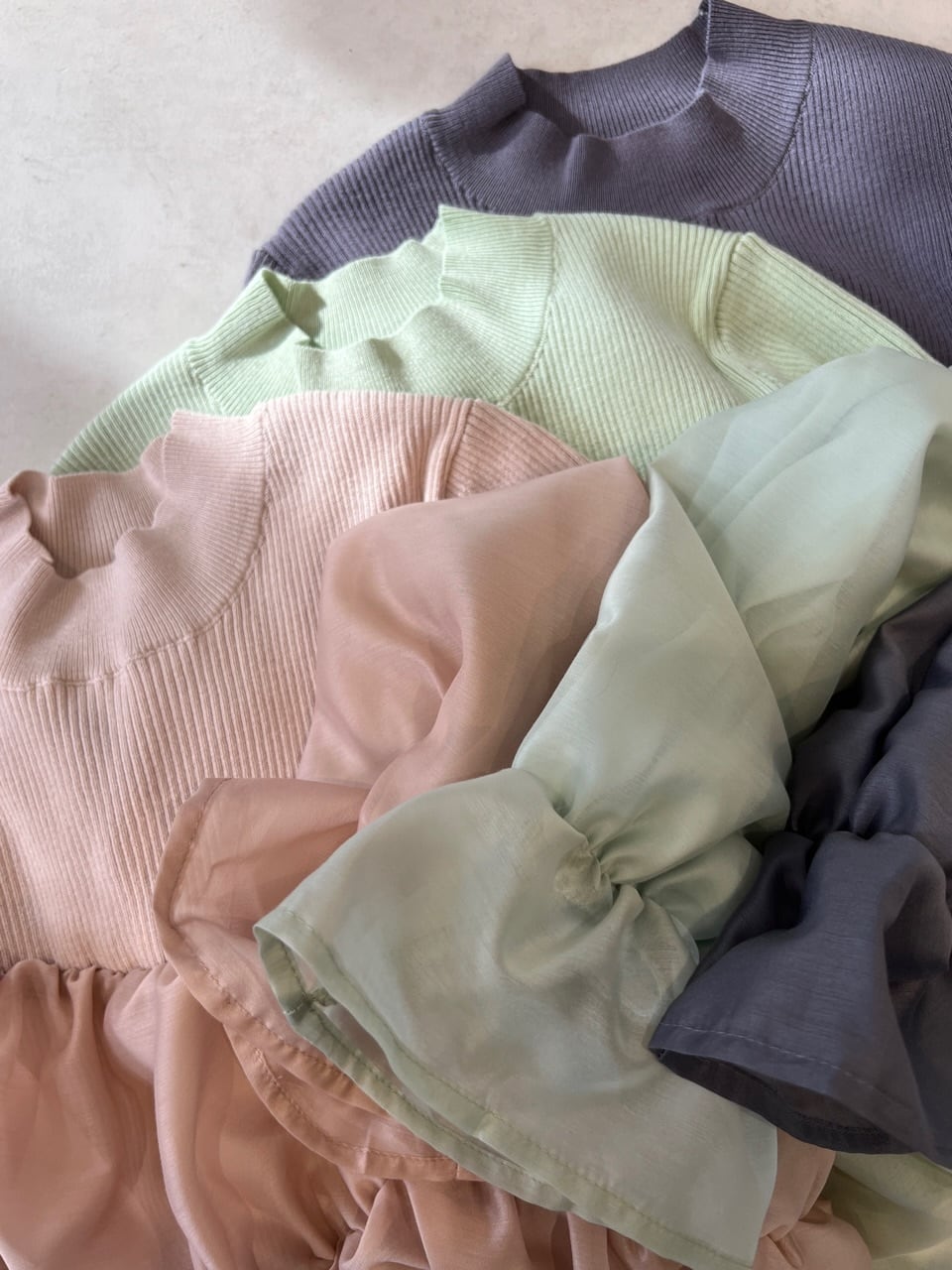 【DONA MARIE】オフショル風ドッキングニット 145012