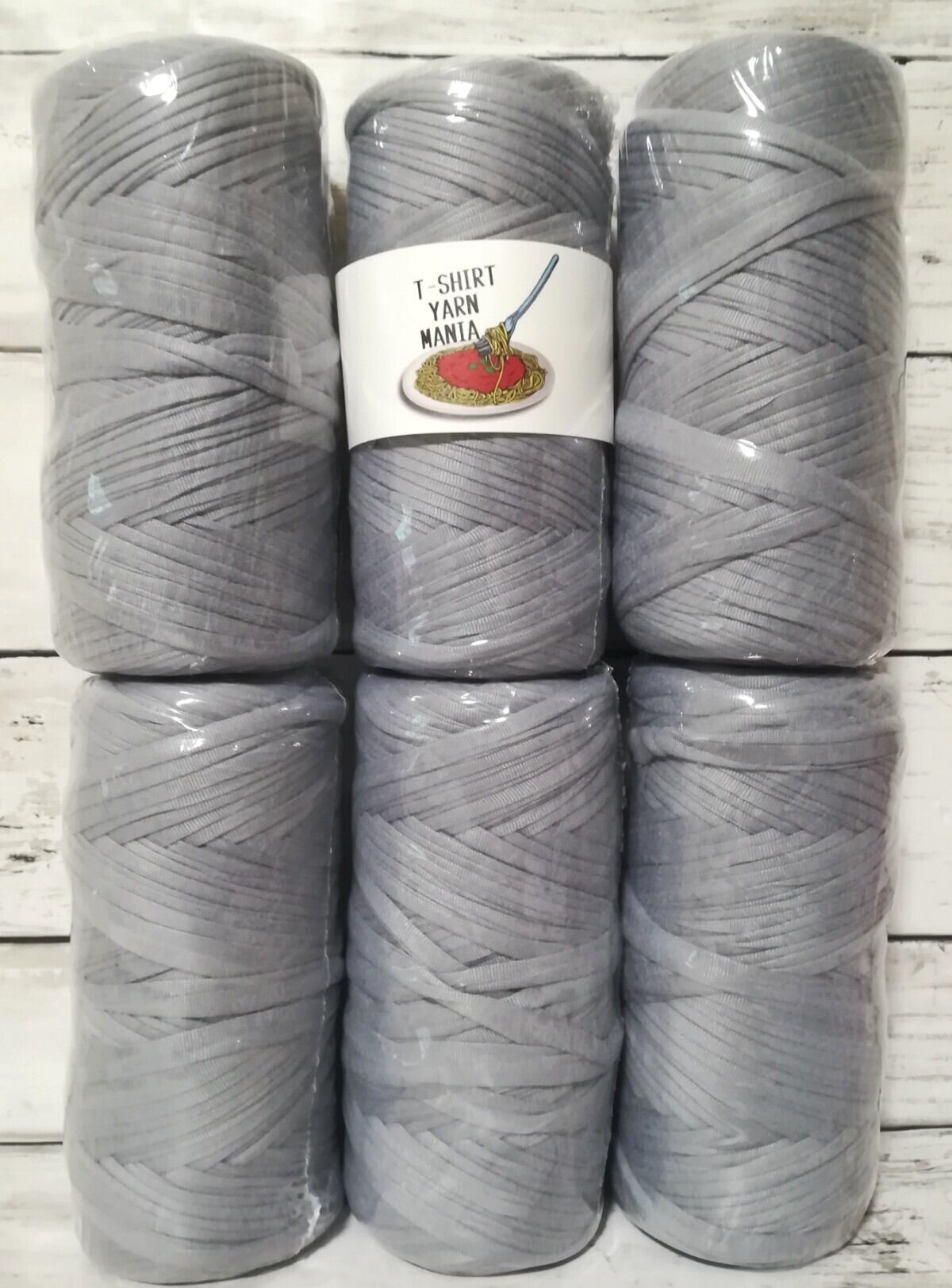 グレー 灰色 1玉 50m Tシャツヤーン | T-SHIRT YARN MANIA ~Tシャツ