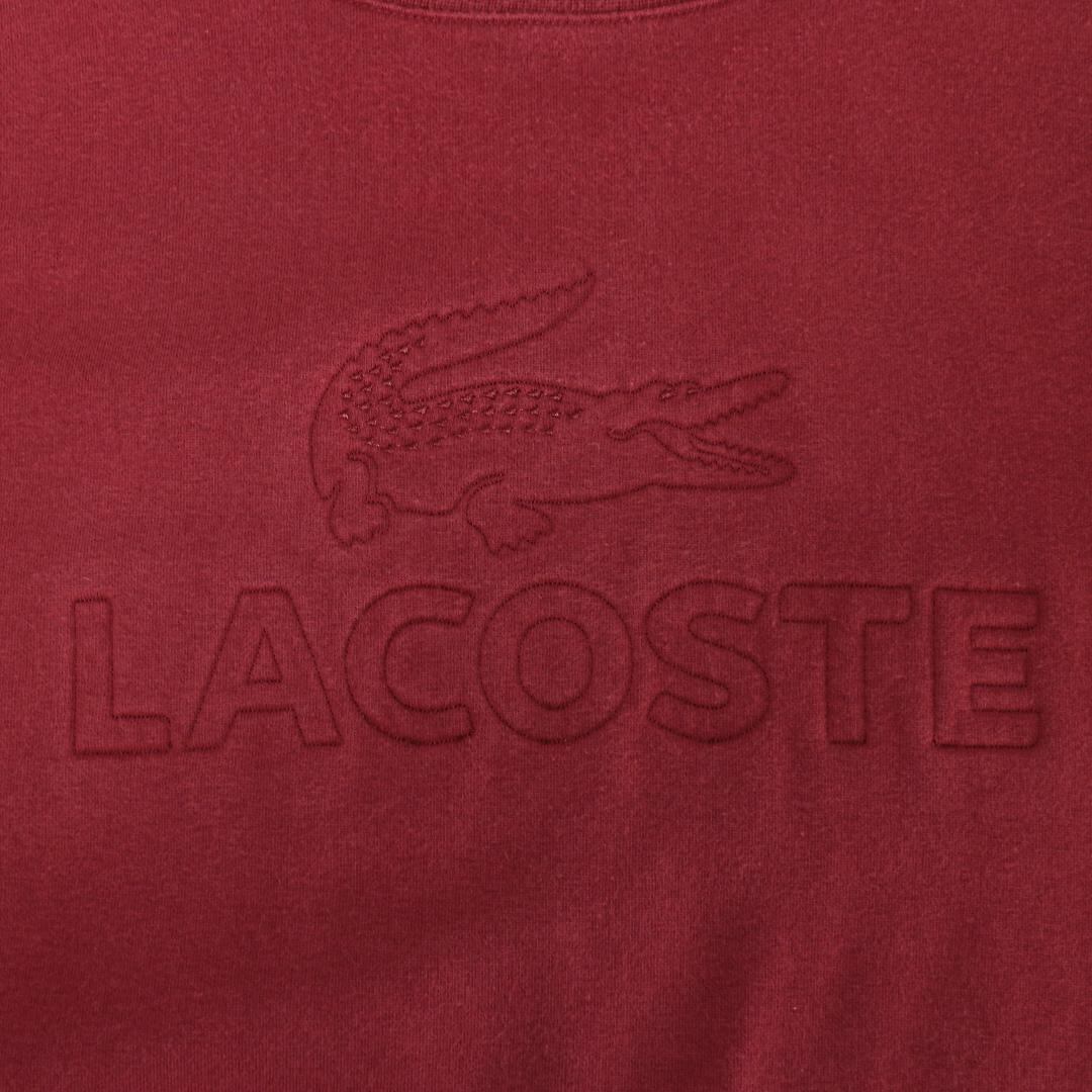 LACOSTE ラコステ スウェット M ビッグロゴ 赤 トレーナー | コーヒー 