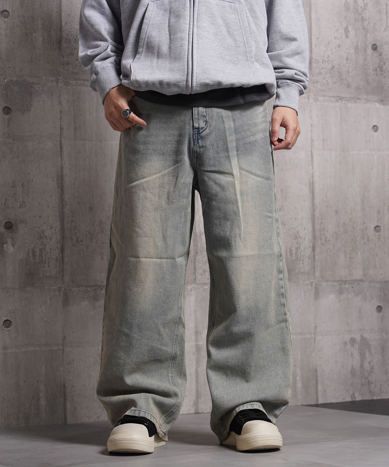 ◆12ozデニム オーバーダイ バギーパンツ◆yn-307tiw