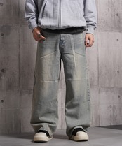 ◆12ozデニム オーバーダイ バギーパンツ◆yn-307tiw