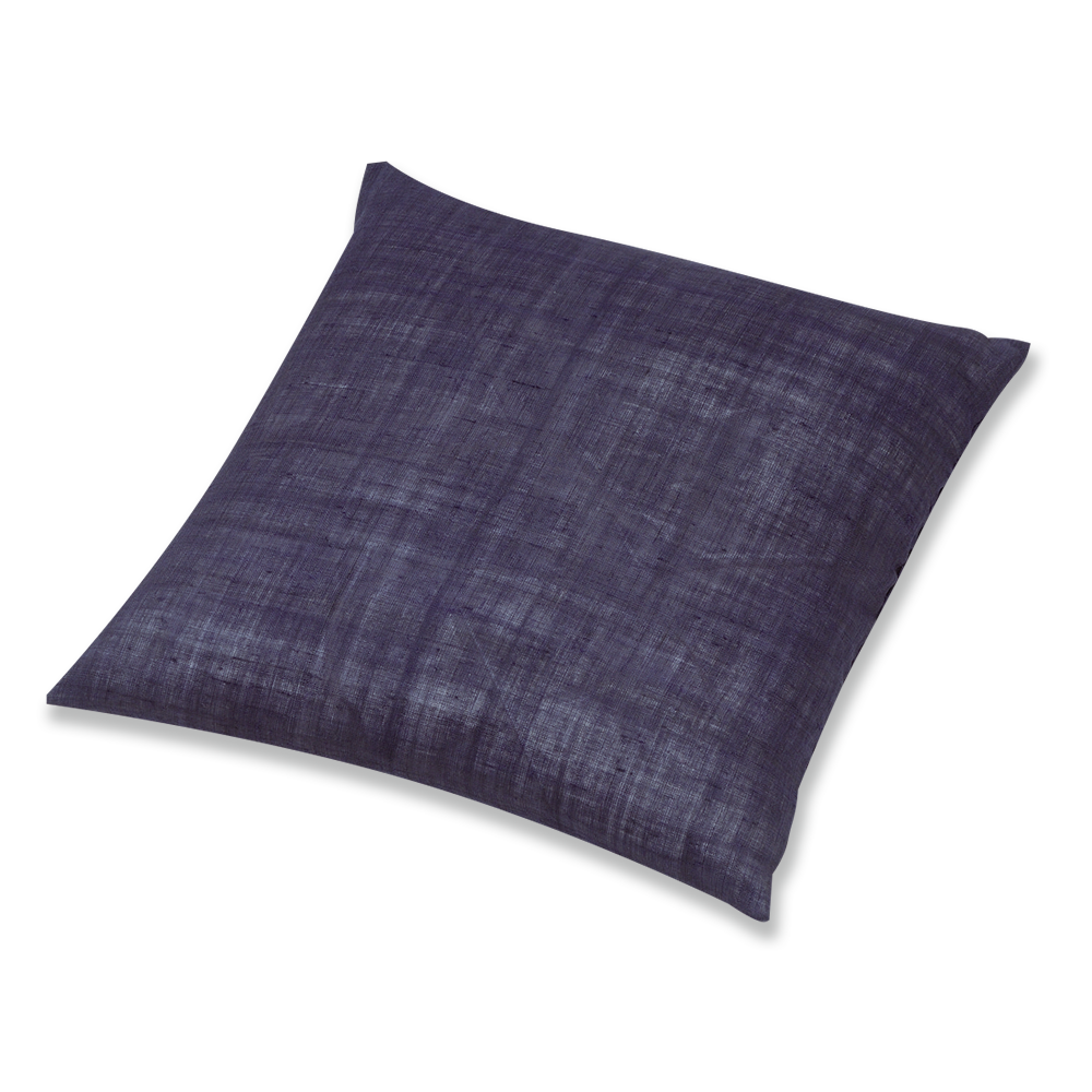 本麻 座布団(カバーのみ) 無地 BN(なすこん)41×43