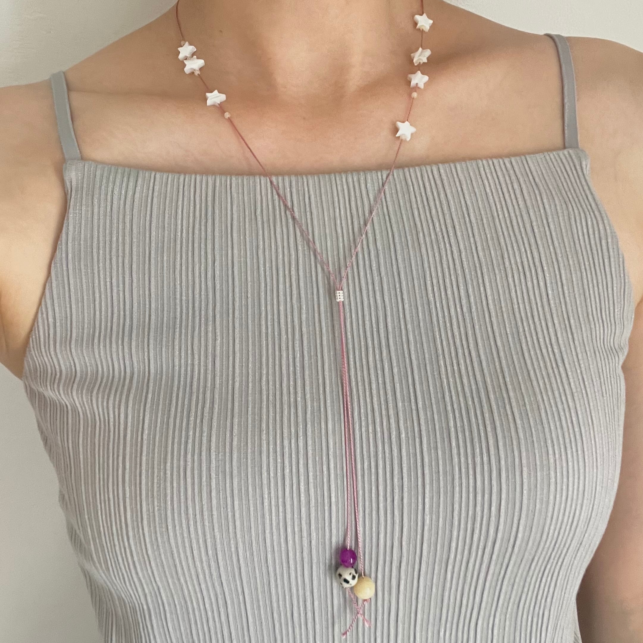 loop tie choker (star pink) | pono