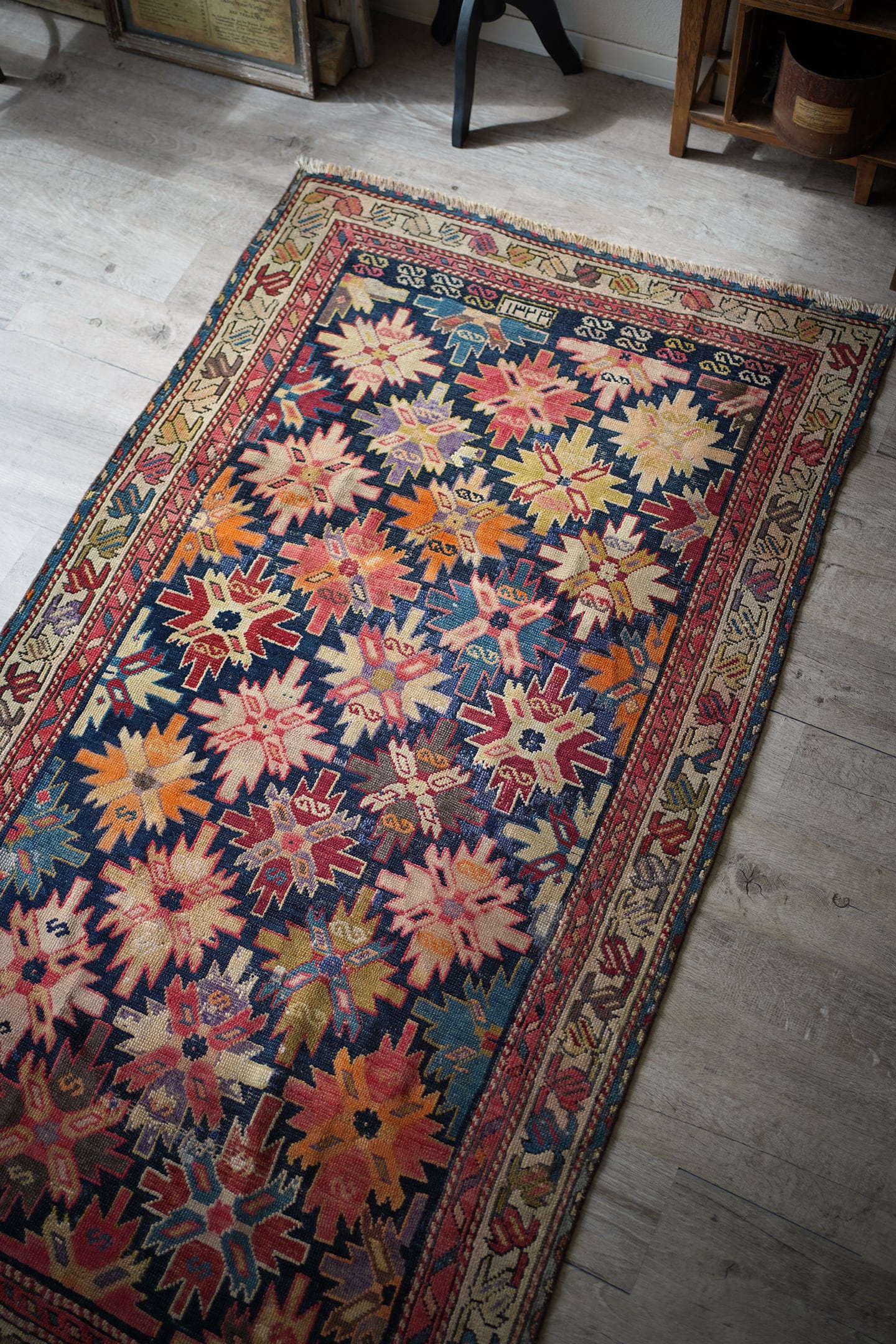 207】Semi Antique Caucasian Kuba Rug 1940's | ヴィンテージラグ専門 207】Semi Antique Caucasian Kuba Rug 1940's | ヴィンテージラグ専門