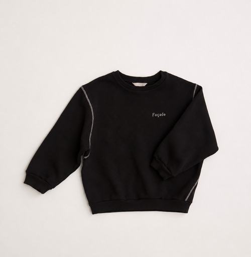 Façade /  Chunky Sweatshirt / Black / 4-5Y・6-7Y・8-9Y・10Y