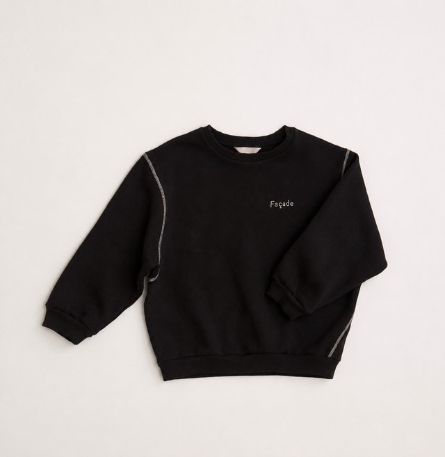 Façade /  Chunky Sweatshirt / Black / 4-5Y・6-7Y・8-9Y・10Y