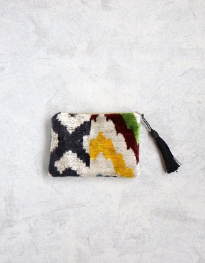 ＊Silk Ikat velvet ふわふかポーチ＊