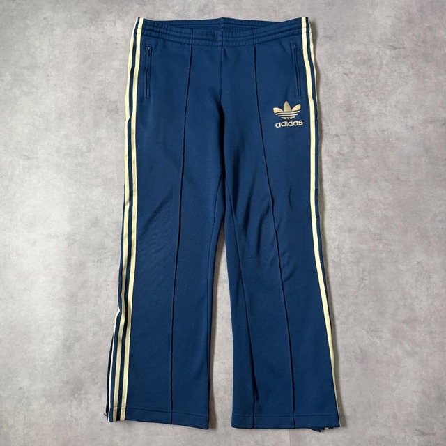 adidas アディダス トラックパンツ 古着 00s 紺 黄色 19611