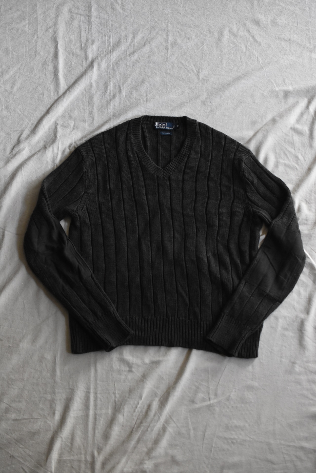 OK／90's "polo by Ralph Lauren" Vneck cotton knit