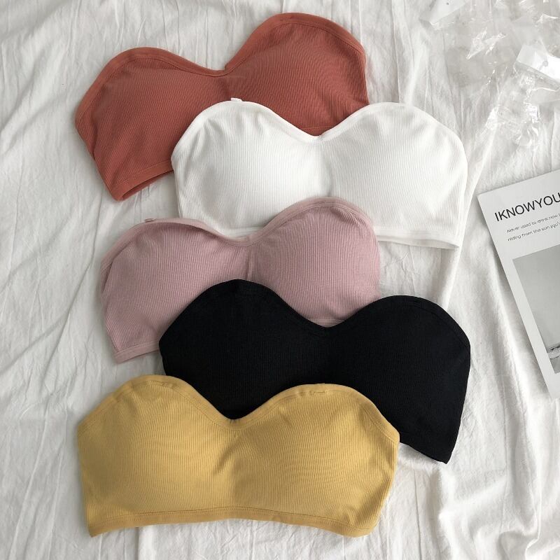 ストラップレストップス サマー薄手ブラ レッド 夏物 YY-ファッション57516169693