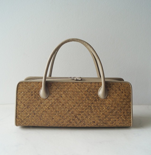 【バッグ】衿秀・網代　竹　利休バック　横長