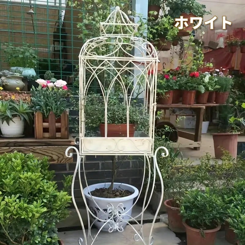 フラワースタンド 鳥かご アンティーク調 ヴィンテージ風 プランター