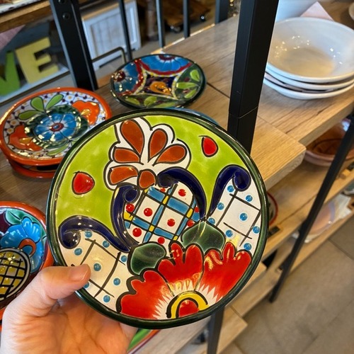 Mexico Guanajuato Ware Mini Round Plate 6type　メキシコ　グアナファト焼　ミニ丸プレート　全6種　ケーキ皿　取り皿　小皿