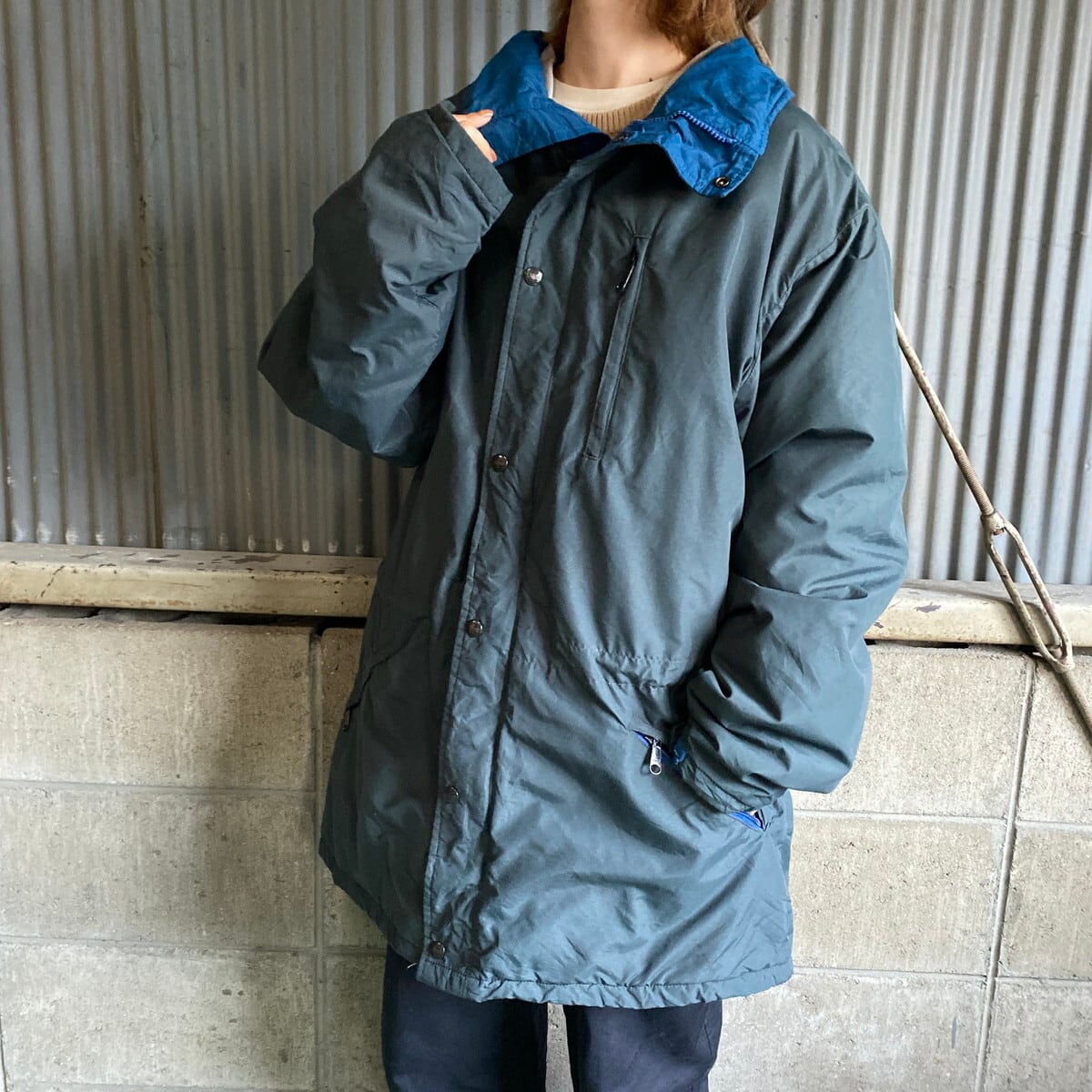 USA製 80年代 山ロゴ L.L.Bean エルエルビーン マウンテンジャケット メンズL 古着 PENOBSCOT PARKA 中綿入り80s  ビンテージ ヴィンテージ ネイビー【アウトドアジャケット】【CS2301-20】 | cave 古着屋【公式】古着通販サイト