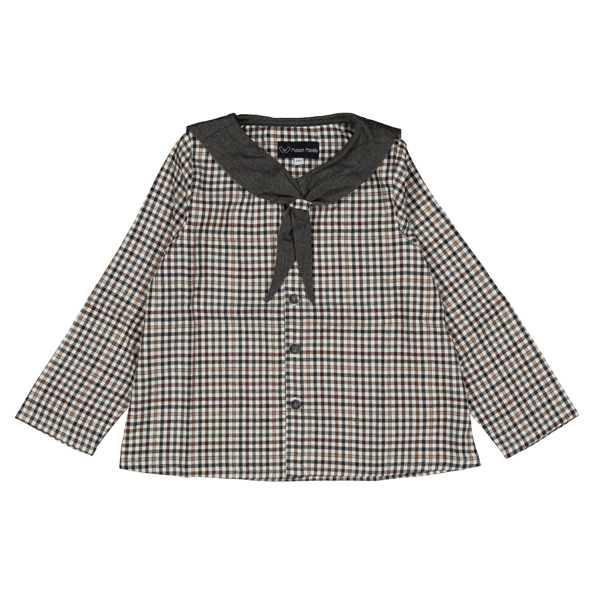 【予約/送料無料】Shirt MONGE - gray collar / Maison Marelle