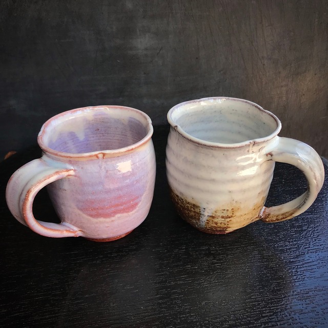 陶器 萩焼 和食器 作家 和モダン カフェ コーヒー ペアマグカップ C10 C11新 白景山 木箱入 陶器 和食器 萩焼のお店 輪花 Rinka