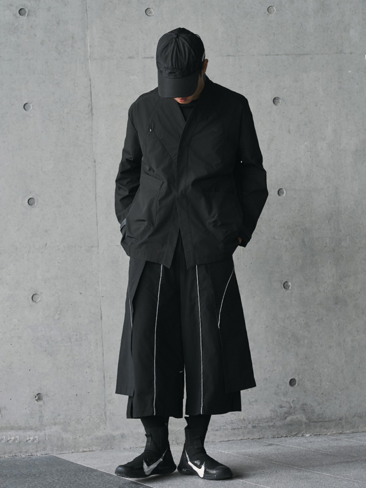 ENSHADOWER ノーカラーローブジャケット