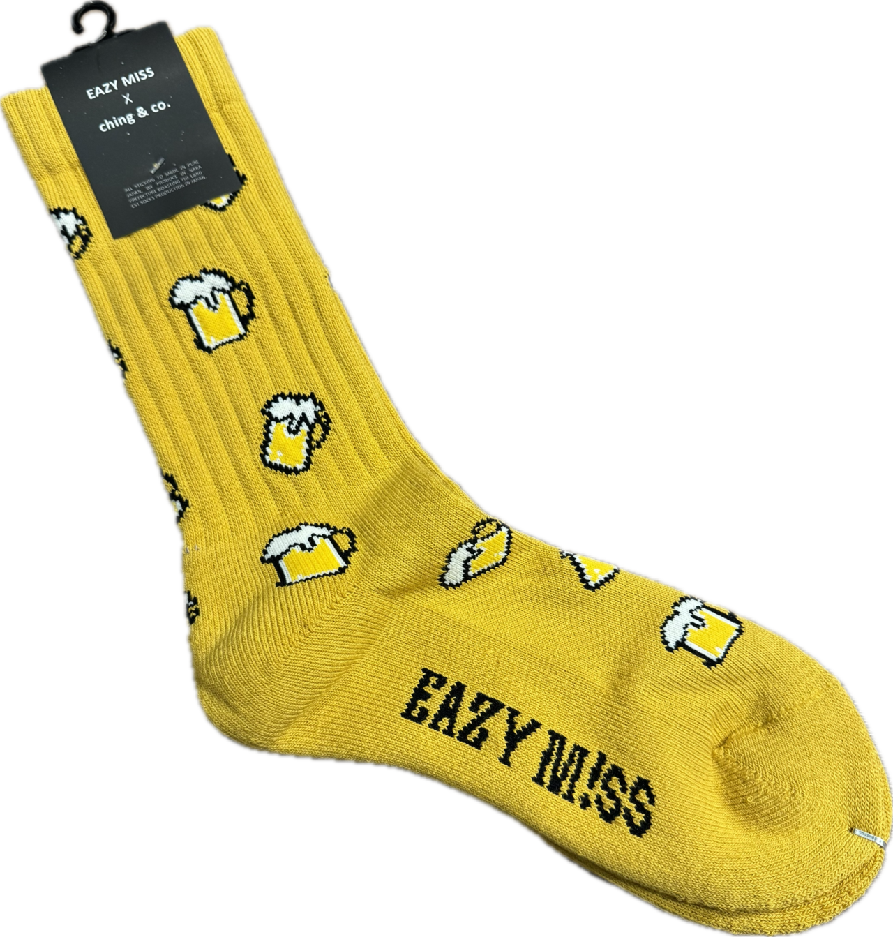 【EAZY MISS】beer socks/yellow