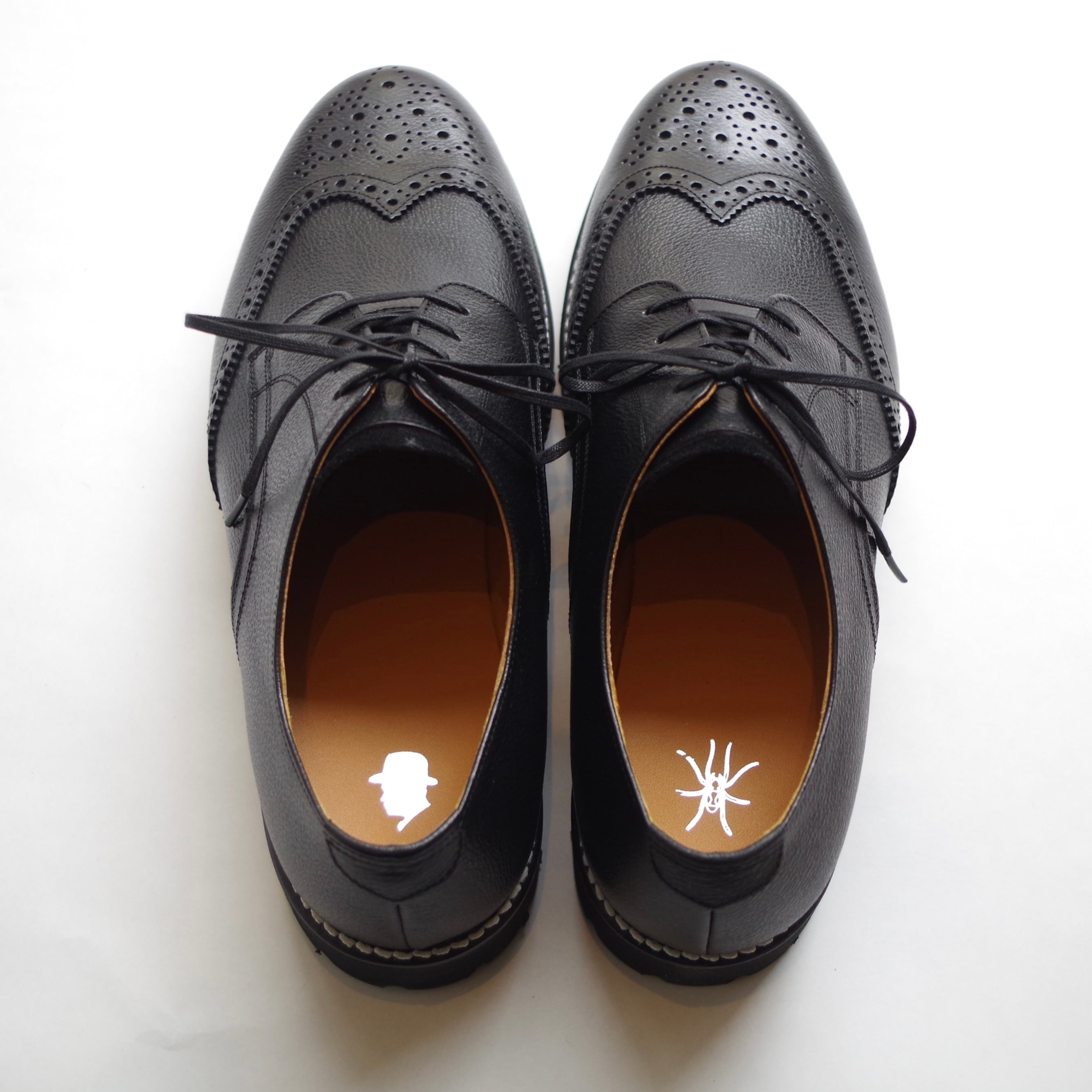 Tomo&Co WING TIP BLACK SHRINK TMTK-S-0029SH | 1F Store Tomo&Co WING TIP BLACK SHRINK TMTK-S-0029SH | 1F Store