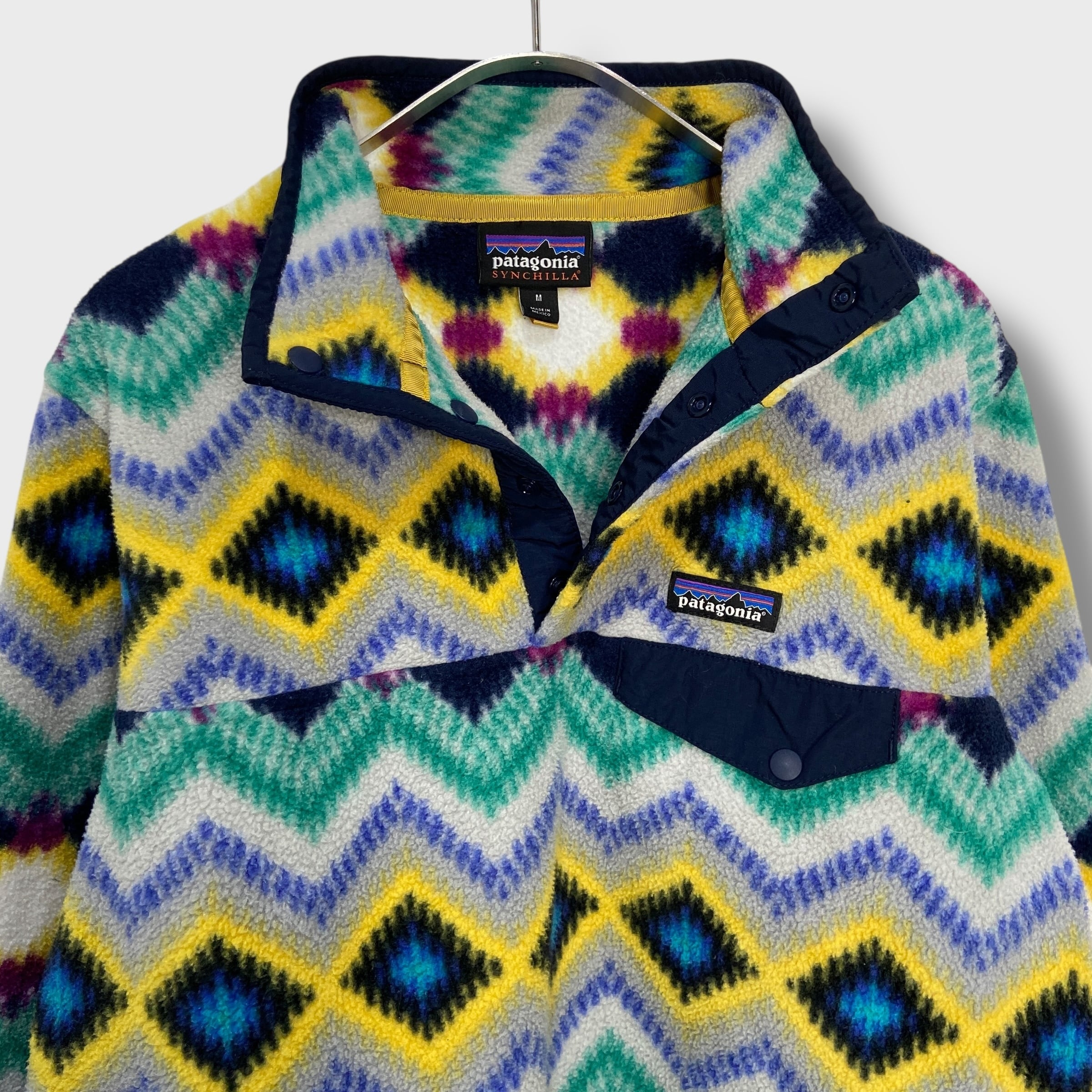 patagonia パタゴニア シンチラスナップT フリース 幾何学模様 柄 M